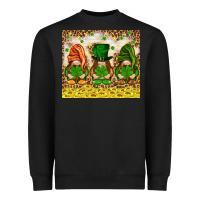 Black St. Patrick's Day gnomies with leopard tumbler Heavyweight Sweatshirt - HowdyJamesFarm