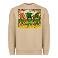 Mushroom St. Patrick's Day gnomies with leopard tumbler Heavyweight Sweatshirt - HowdyJamesFarm