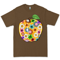 Cacao colorful flora apple teacher Premium Tee - NancyCooperArtShop