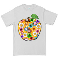 Dove Grey colorful flora apple teacher Premium Tee - NancyCooperArtShop