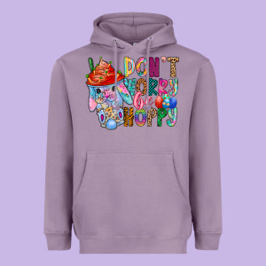 Don T Worry Be Hoppy Easter Heavyweight Hoodie Designed By Cowhidedigitalart