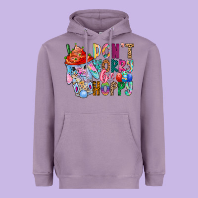 Don T Worry Be Hoppy Easter Heavyweight Hoodie Designed By Cowhidedigitalart