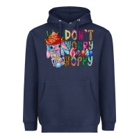 Navy DON T WORRY Be hoppy Easter Heavyweight Hoodie - CowhideDigitalArt