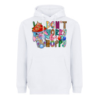 White DON T WORRY Be hoppy Easter Heavyweight Hoodie - CowhideDigitalArt