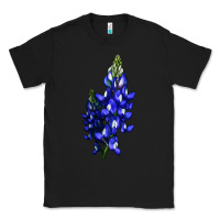 Black Bluebonnet Flower Illustrations Classic Tee - LillyAllenDesigns