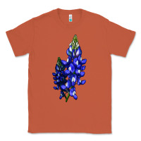 Copper Bluebonnet Flower Illustrations Classic Tee - LillyAllenDesigns