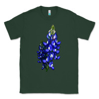 Sports Green Bluebonnet Flower Illustrations Classic Tee - LillyAllenDesigns
