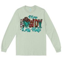 Matcha Western More Howdy Less Hate Cowboy Hat Gemstone Long Sleeve Tee - HowdyJamesFarm