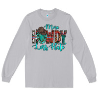 Moon Dust Western More Howdy Less Hate Cowboy Hat Gemstone Long Sleeve Tee - HowdyJamesFarm