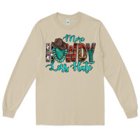 Mushroom Western More Howdy Less Hate Cowboy Hat Gemstone Long Sleeve Tee - HowdyJamesFarm
