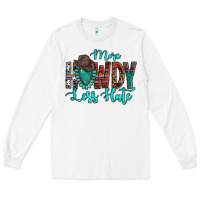 White Western More Howdy Less Hate Cowboy Hat Gemstone Long Sleeve Tee - HowdyJamesFarm