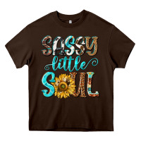 Chocolate Brown sassy little soul Heavy Core Tee - NancyCooperArtShop