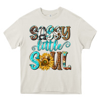 Cream sassy little soul Heavy Core Tee - NancyCooperArtShop