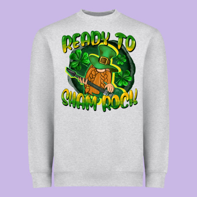 Ready To Sham Rock St. Patrick's Day Heavyweight Sweatshirt Designed By Cowgirlartshop
