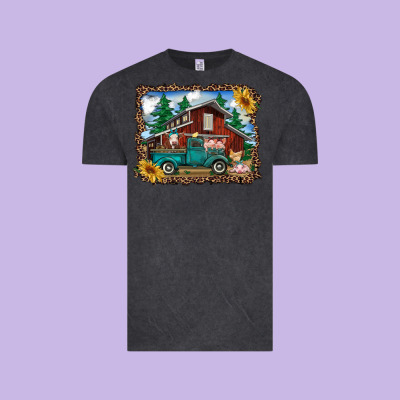 Western Barn With Farm Animals Vintage Tee Designed By Ranaportraitstore
