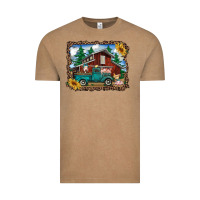 Vintage Coffee western barn with farm animals Vintage Tee - RanaPortraitStore