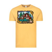 Vintage Mustard western barn with farm animals Vintage Tee - RanaPortraitStore