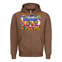 Chestnut Western Choose Love Tumbler Zipper Hoodie - BundleAndBundleShop