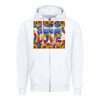 Western Choose Love Tumbler Zipper Hoodie | Teevron