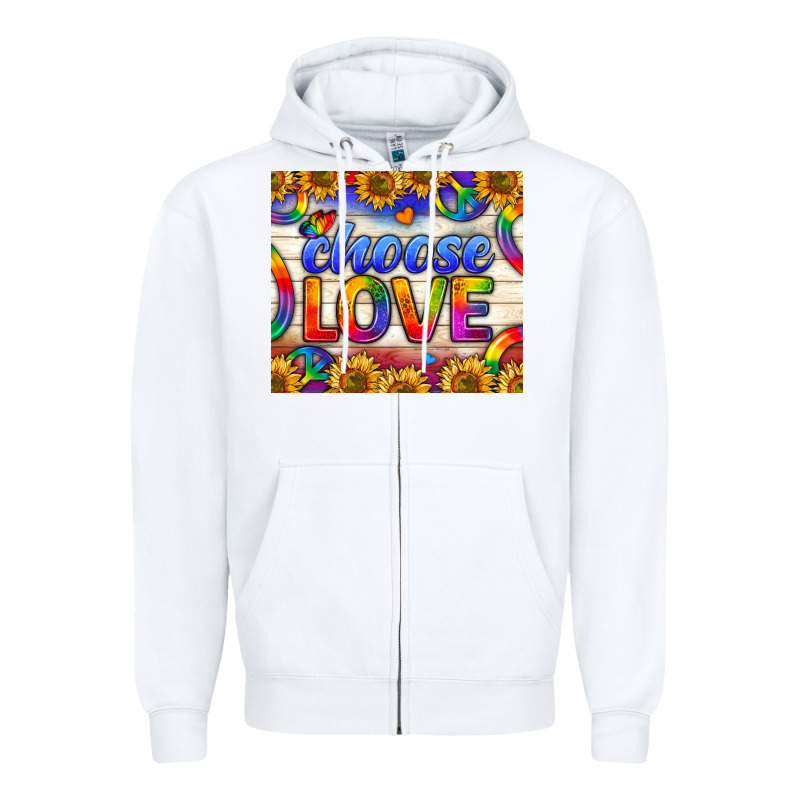 Western Choose Love Tumbler Zipper Hoodie by BundleAndBundleShop | Teevron