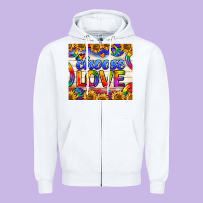 Western Choose Love Tumbler Zipper Hoodie Designed By Bundleandbundleshop