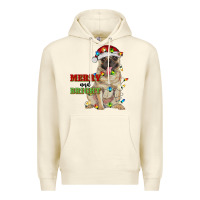 Sandshell merry and bright pug Premium Hoodie - RanaPortraitStore