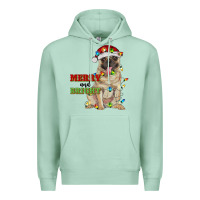 Seafoam merry and bright pug Premium Hoodie - RanaPortraitStore
