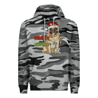 Slate Camo merry and bright pug Premium Hoodie - RanaPortraitStore