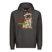 Smoke merry and bright pug Premium Hoodie - RanaPortraitStore