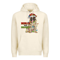 Tofu merry and bright pug Premium Hoodie - RanaPortraitStore