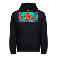 Black dreamer with butterfly and tie dye  licance  plate Urban Hoodie - Artiststas
