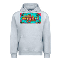 Heather Grey dreamer with butterfly and tie dye  licance  plate Urban Hoodie - Artiststas