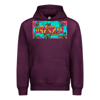 Mauve Wine dreamer with butterfly and tie dye  licance  plate Urban Hoodie - Artiststas