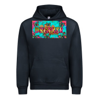 Navy dreamer with butterfly and tie dye  licance  plate Urban Hoodie - Artiststas