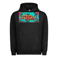Pigment Black dreamer with butterfly and tie dye  licance  plate Urban Hoodie - Artiststas