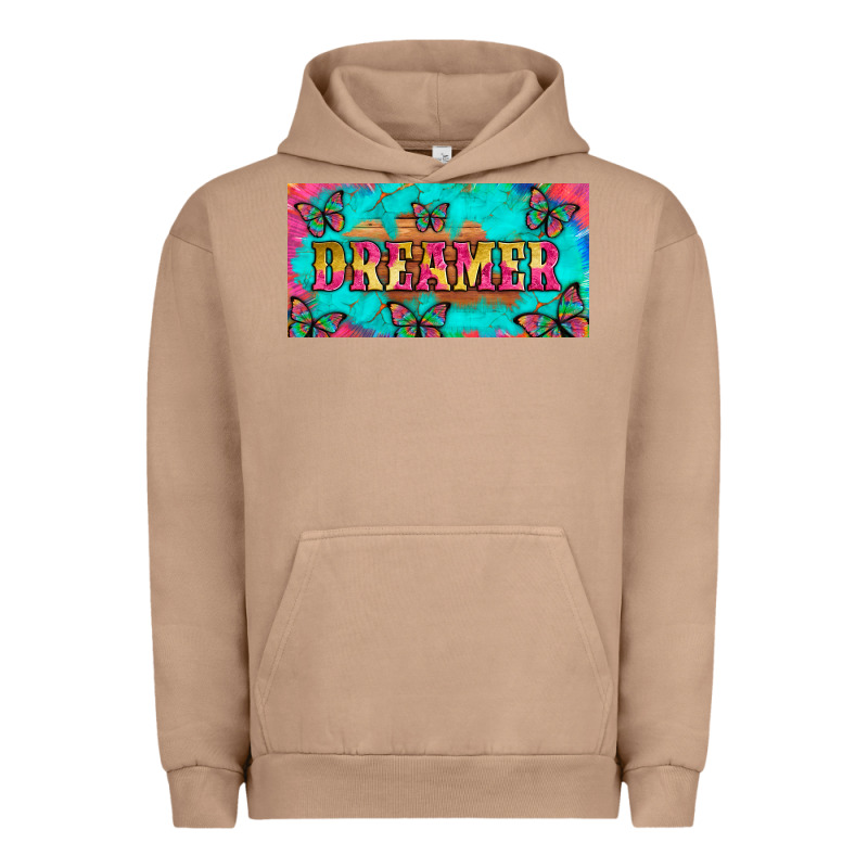 Dreamer With Butterfly And Tie Dye  Licance  Plate Urban Hoodie by Artiststas | Teevron