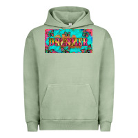 Pigment Oil Green dreamer with butterfly and tie dye  licance  plate Urban Hoodie - Artiststas