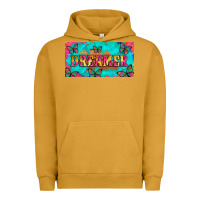 Pigment Peanut Butter dreamer with butterfly and tie dye  licance  plate Urban Hoodie - Artiststas