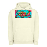 Pigment Pistachio dreamer with butterfly and tie dye  licance  plate Urban Hoodie - Artiststas