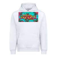 White dreamer with butterfly and tie dye  licance  plate Urban Hoodie - Artiststas