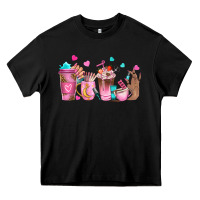 Black nail tech coffee cups Heavy Core Tee - NancyCooperArtShop