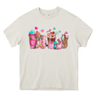 Cream nail tech coffee cups Heavy Core Tee - NancyCooperArtShop