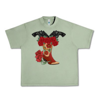 Oil Green Cowboy Boots Urban Heavy Tee - Bettercallsaul