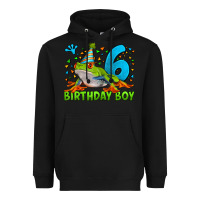 Black birthday boy frog age 6 Heavyweight Hoodie - LillyAllenDesigns