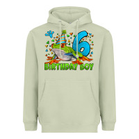 Matcha birthday boy frog age 6 Heavyweight Hoodie - LillyAllenDesigns