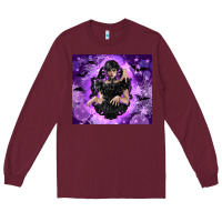 Burgundy gothic girl night Long Sleeve Tee - TumblerDesignByShophia