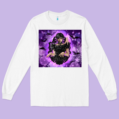 Gothic Girl Night Long Sleeve Tee Designed By Tumblerdesignbyshophia
