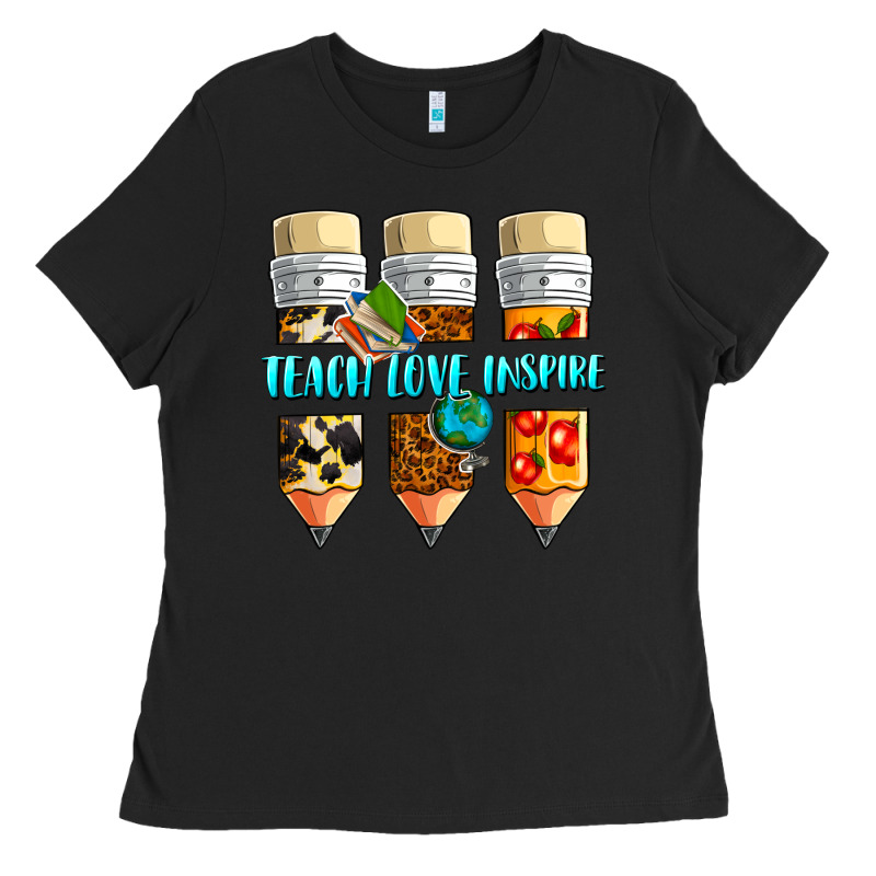 Teach Love Inspire Ladies Tee by NancyCooperArtShop | Teevron