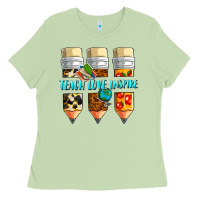 Matcha teach love inspire Ladies Tee - NancyCooperArtShop