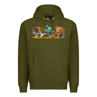 Army Green thanksgiving trucks bbs Premium Hoodie - BundleAndBundleShop
